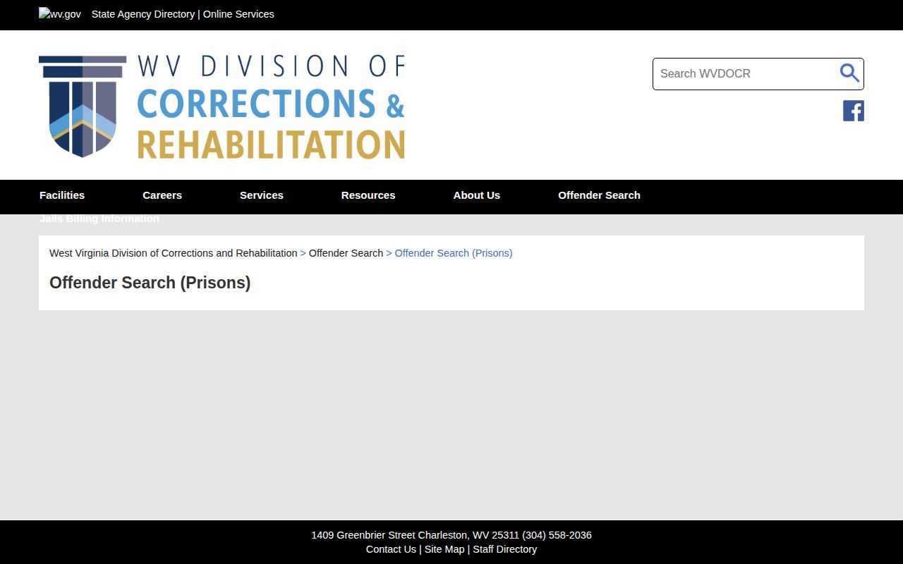 Preston County state offender record search interface